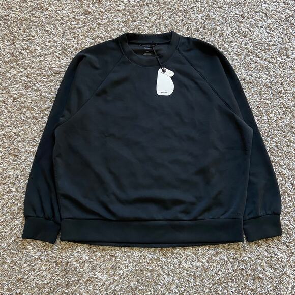 Prana Shea Crewneck Sweater Women's M Black Buttery Soft Relaxed Fit Pullover - Picture 4 of 9